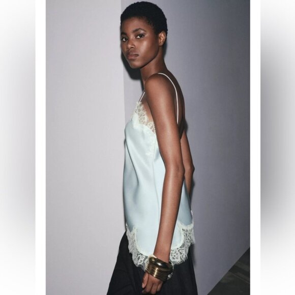 Zara ZW COLLECTION LACE CAMISOLE TOP - Picture 5 of 5